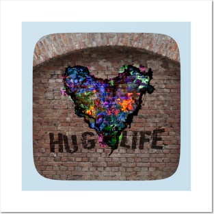 Hug Life - Blue Graffiti Posters and Art